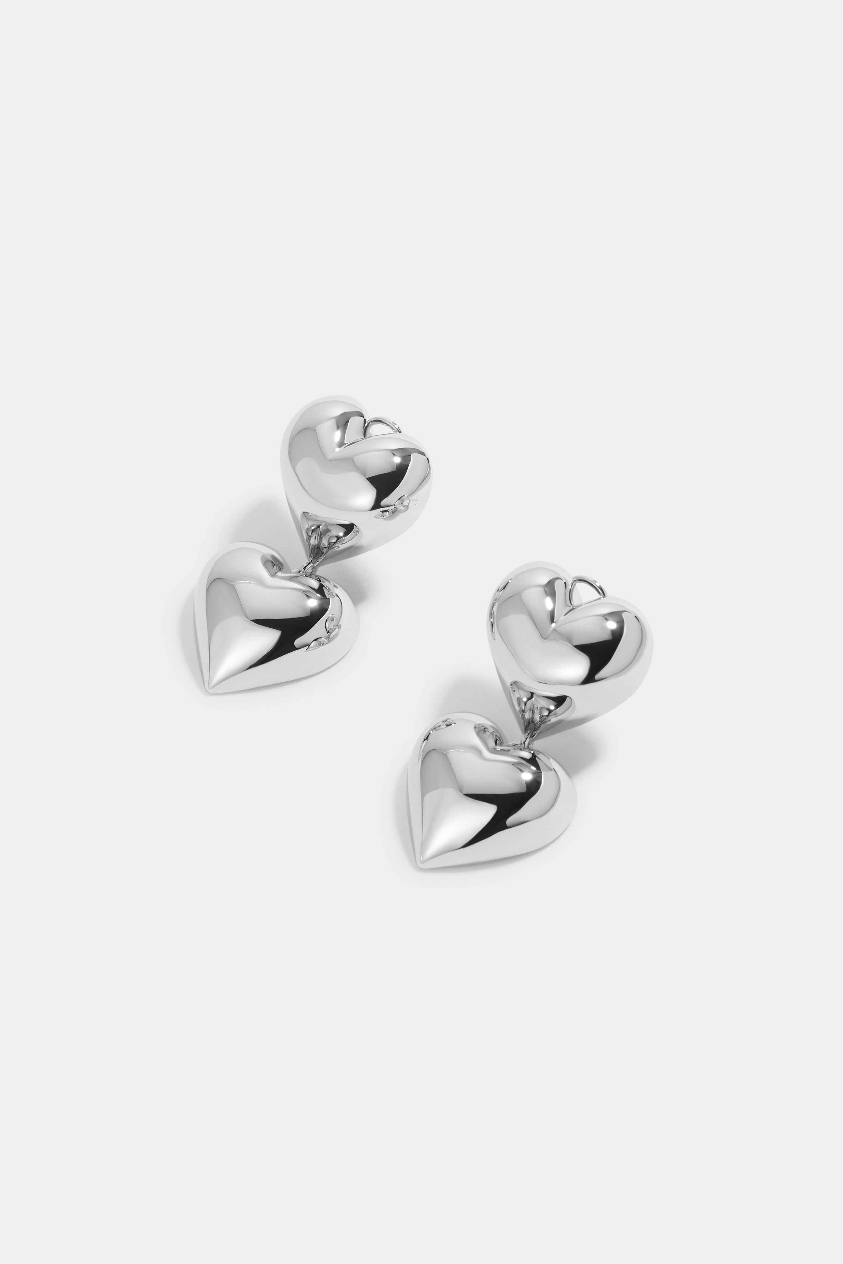 Cute Heart Stud Earrings In White Gold Over On 925 Sterling Silver Gif –  atjewels.in